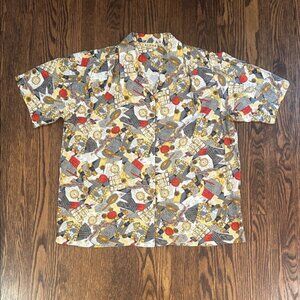 Vintage 80s Camp Collar Pocket Watch Shirt